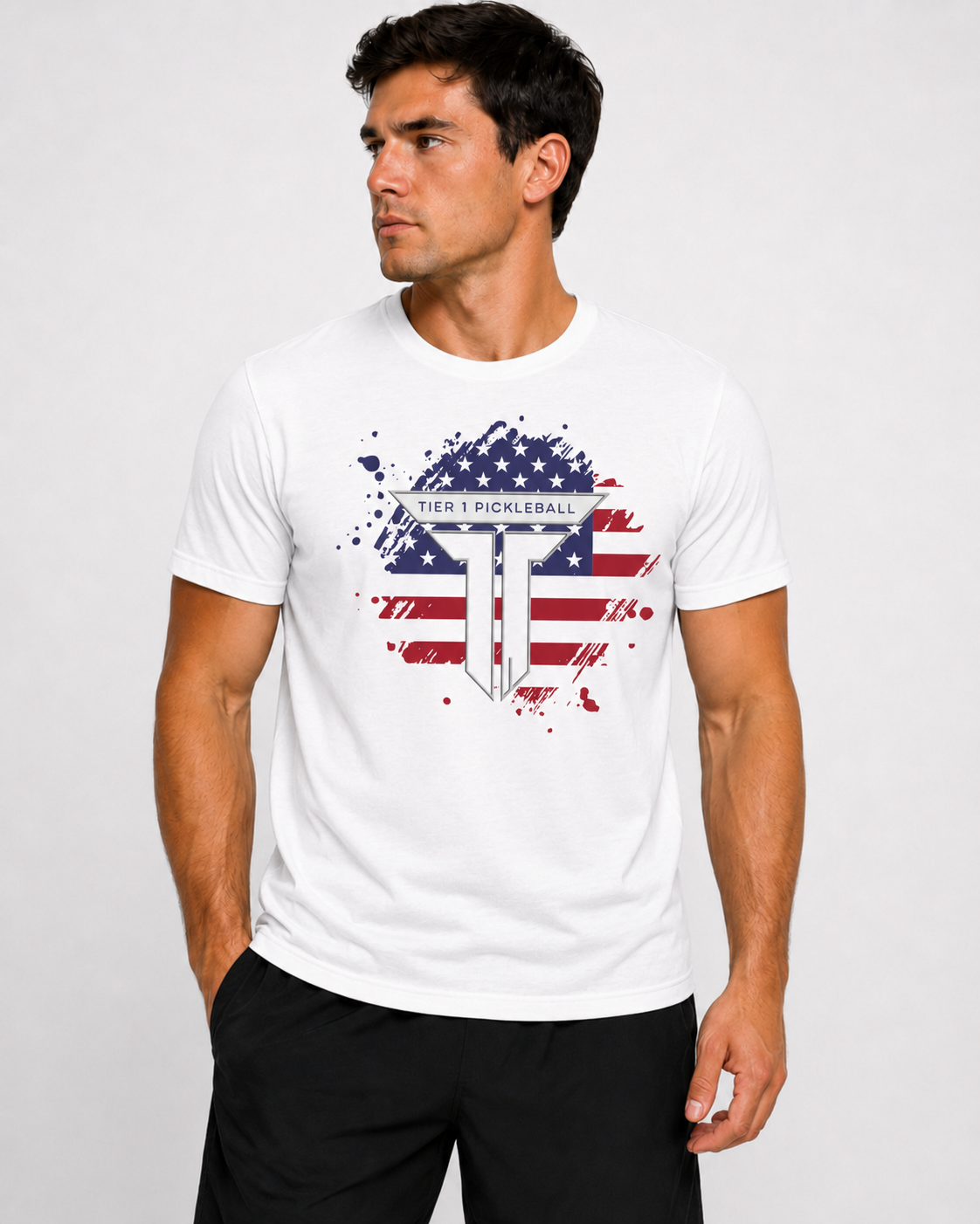 American Flag Eternal T-Shirt - White