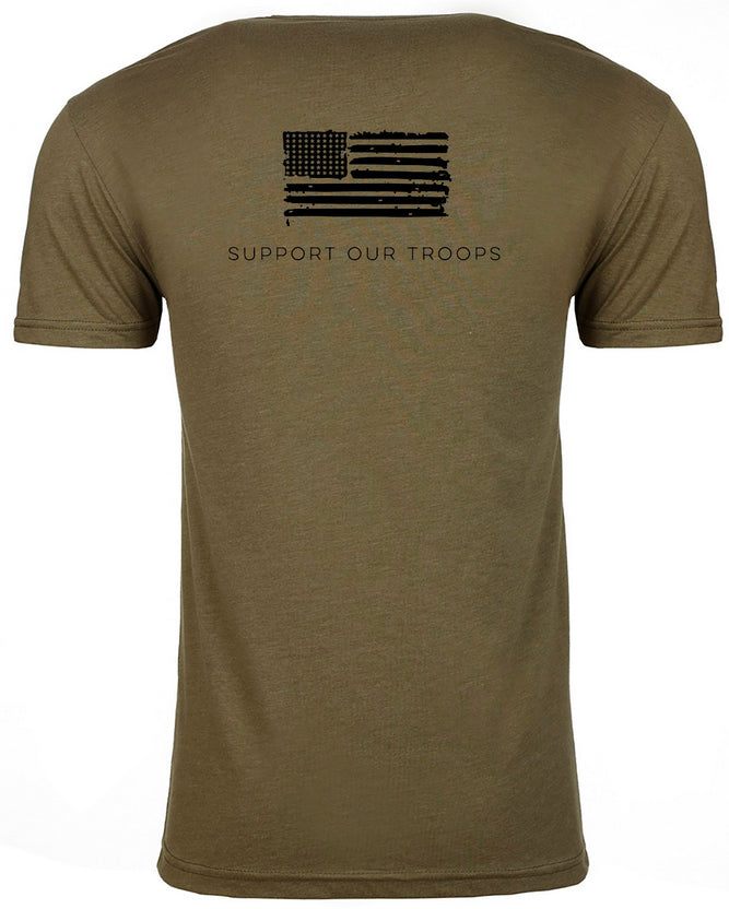 "Support Our Troops" T-Shirt - Army Green