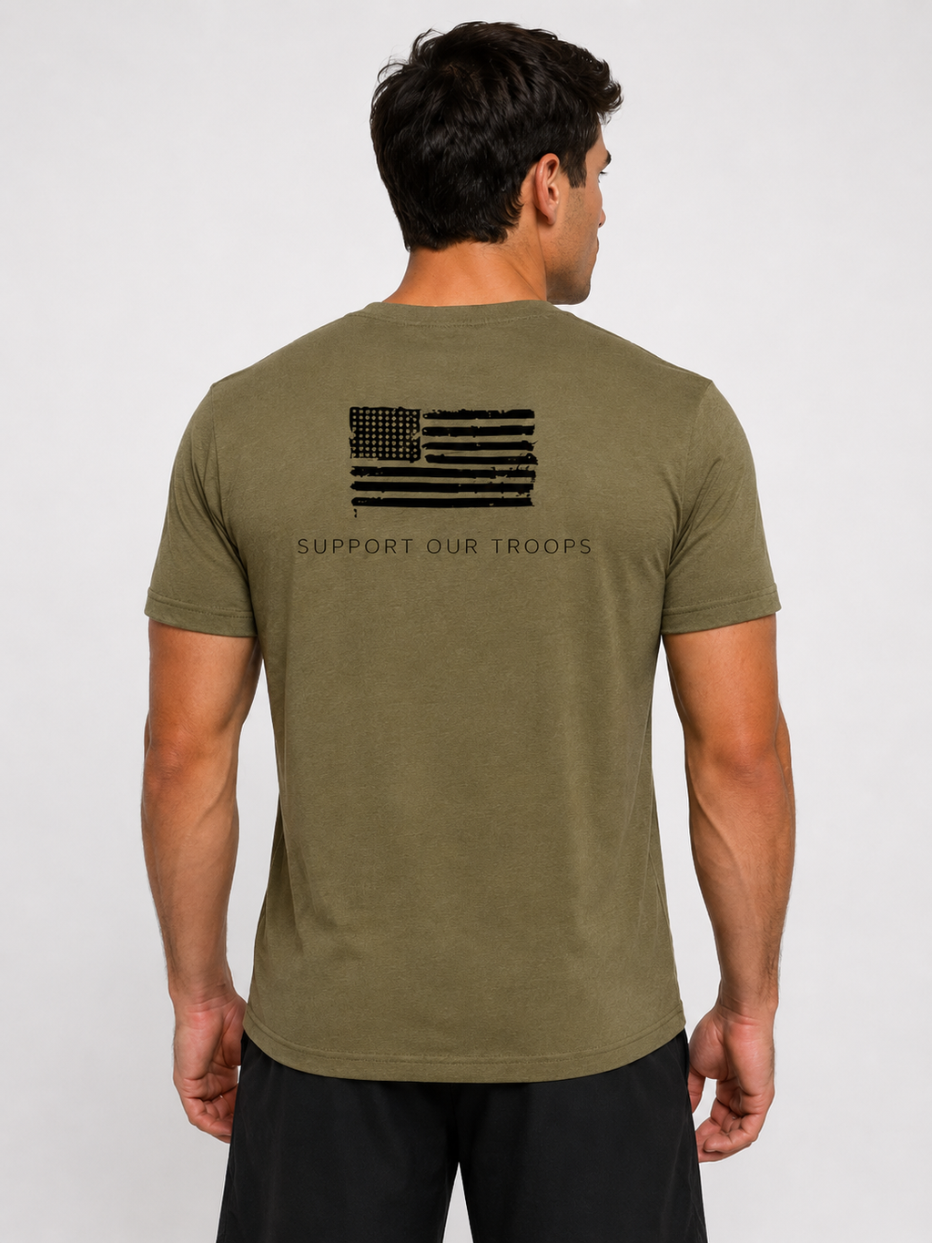 "Support Our Troops" T-Shirt - Army Green